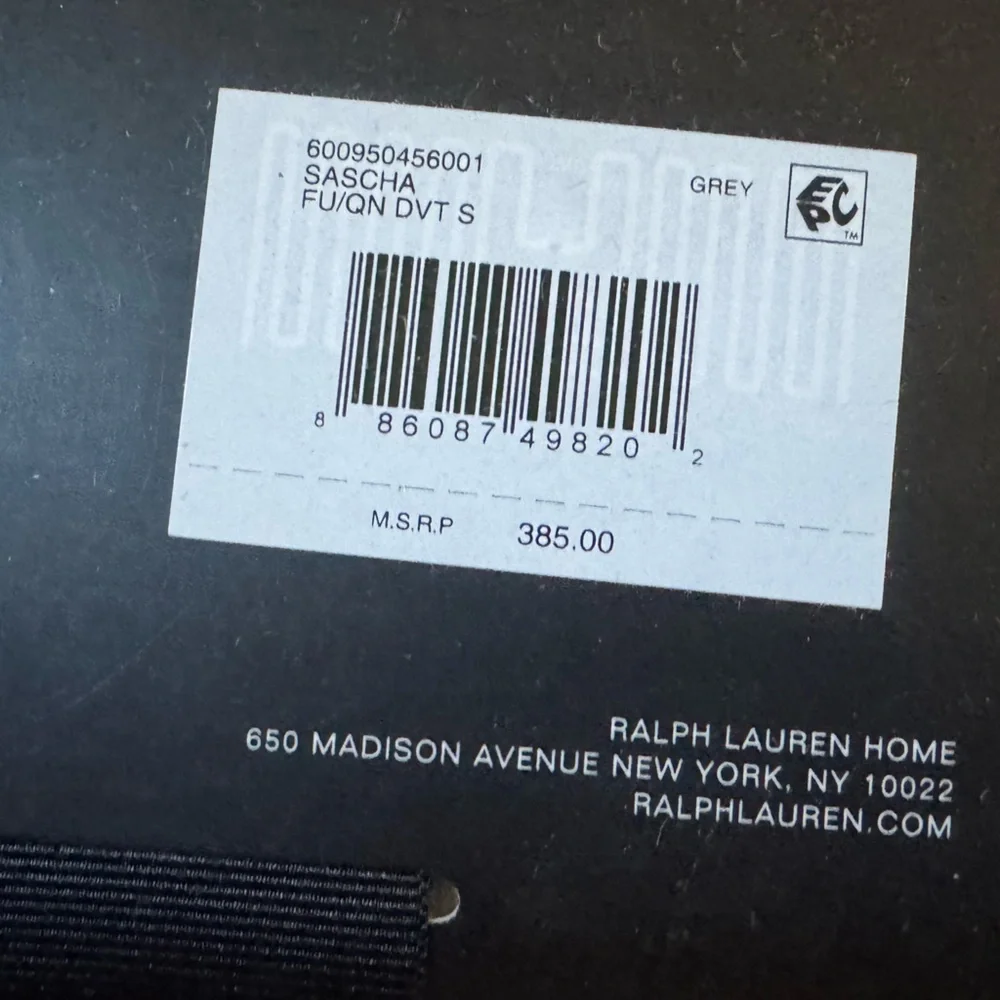 Ralph Lauren GREY Sascha Textured Medallion Bedding‎ Duvet Cover Set Full Queen